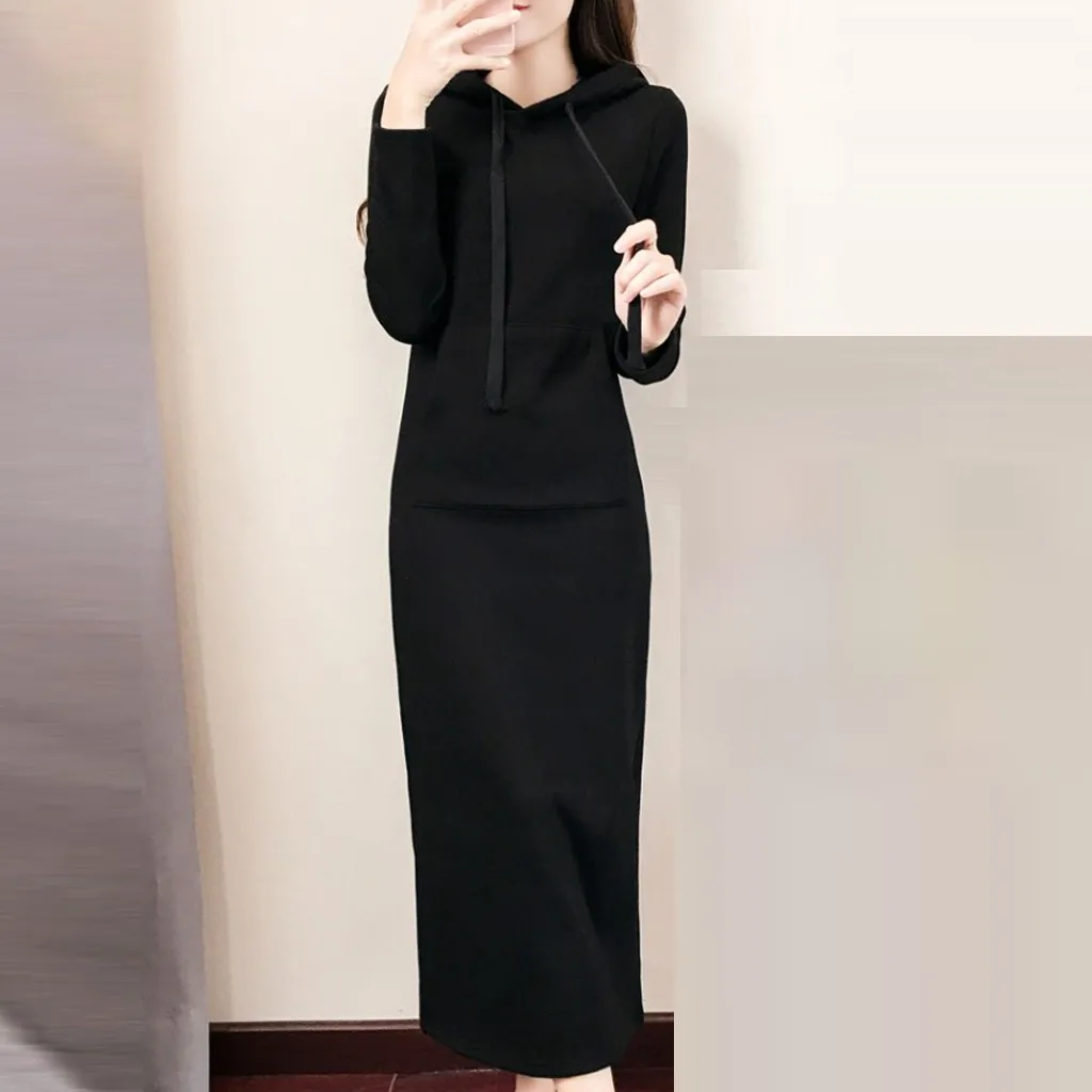 Женское платье Осень Зима Повседневное длинный рукав негабаритный пуловер с