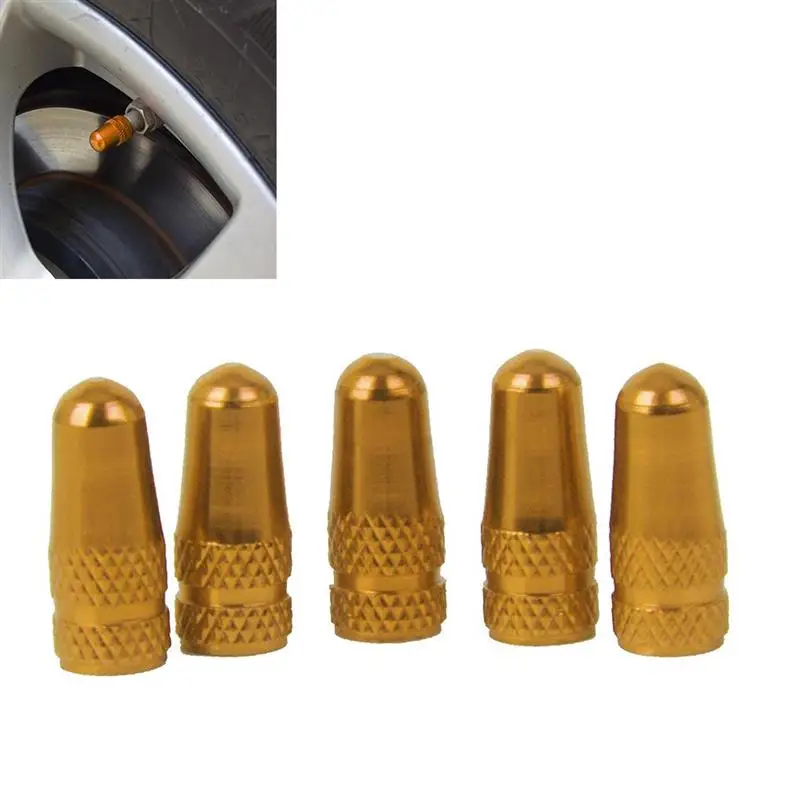 5 шт анодированный обработанный алюминиевый сплав велосипед шины клапан крышка s