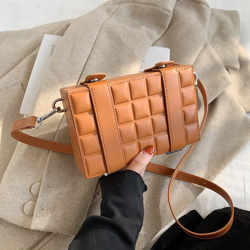 

Cvvo Glmc Black Box Design PU Leather Crossbody Bags for Women 2021 Luxury Handbags and Purses Female Trend Lux Shoulder Bag
