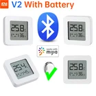Оригинальный Xiaomi Mijia Bluetooth монитор температуры и влажности 2 термометр гидрометр T  H HT умный дом очень долгий режим ожидания