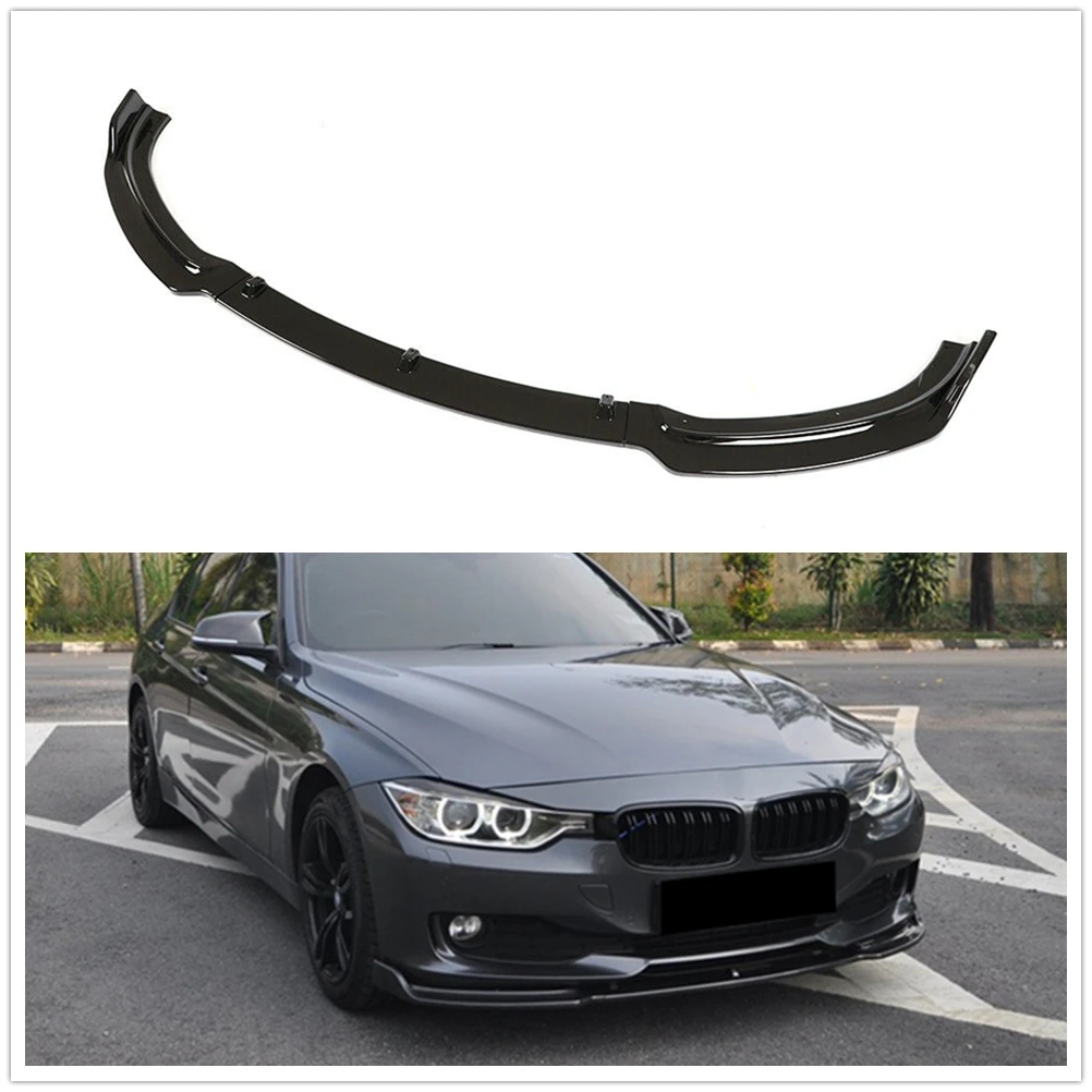 

For BMW 3 Series F30 F35 Base Sedan 2013-2018 320li Front Spoiler Bumper Lip Fashion Style Glossy Black Car Lower Splitter Cover