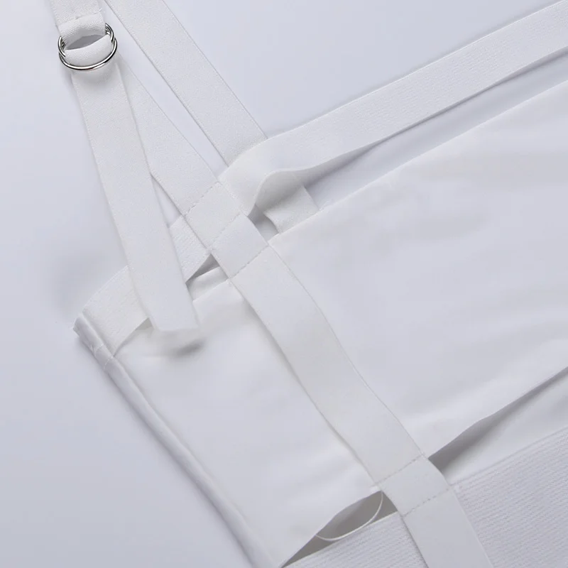 

European American style bottoming vest 2021 summer new style one-shoulder tight sexy hollow tube top strap fashion women clothes