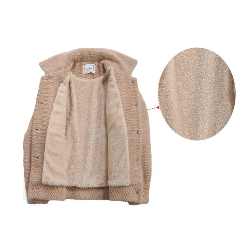 

Autumn Winter New Women's Short Coat Mink Fleece Single-Breasted Jacket Women Korean Thick Warm Jacket Overcoat Tops