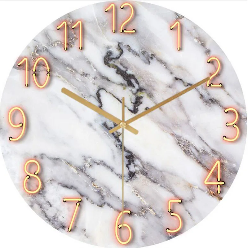 Marble Texture 2 30 см бесшумные настенные часы с мраморной текстурой кварцевые модные большие современные скандинавские стильные бесшумные декоративные часы для гостиной спальни - Цвет: Marble Texture 2