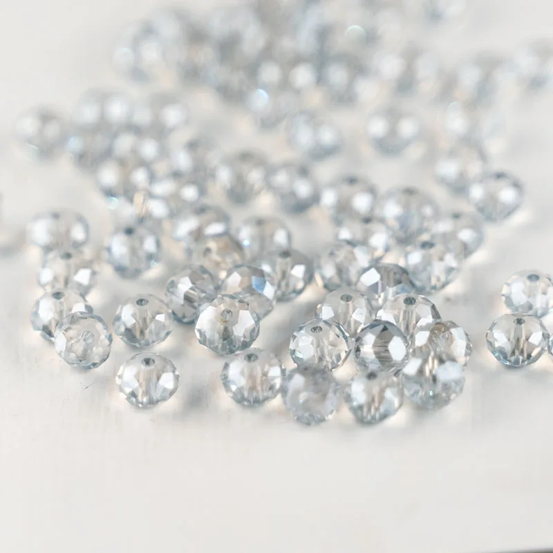 MH Освещение Стекло Новые прозрачные стеклянные бусины 4*6 мм 50 шт. австрийская