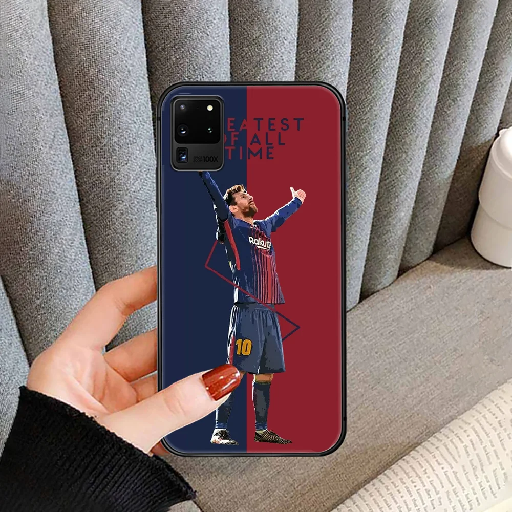 

Football superstar Messi 10 Phone case cover for For SamSung Galaxy S Note 7 8 9 10 20 Uitra Plus E Lite black black shell trend