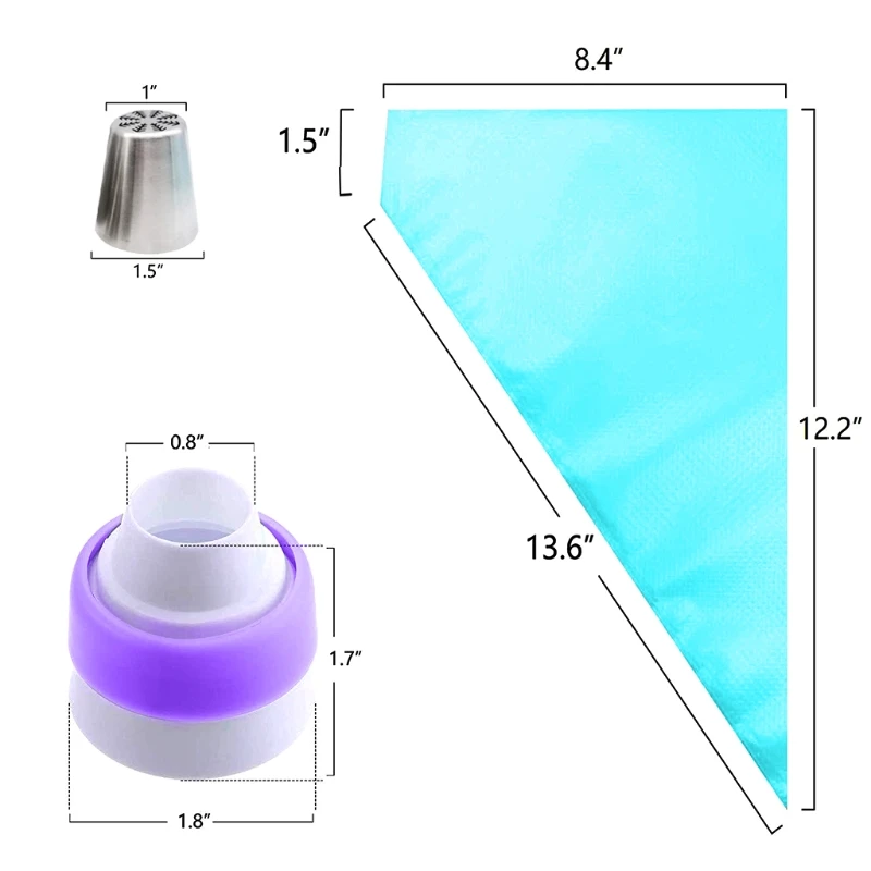 

Наконечники для украшения торта, 15 шт., принадлежности для выпечки, Кондитерские наконечники для глазирования, наборы из нержавеющей стали ...