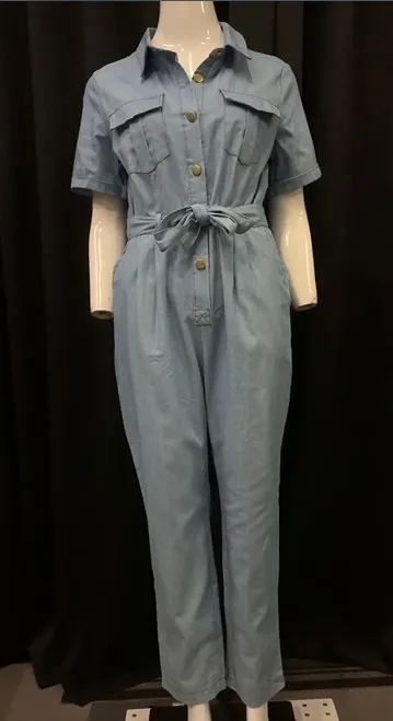 Африканский Модный повседневный джинсовый комбинезон больших размеров 3XL