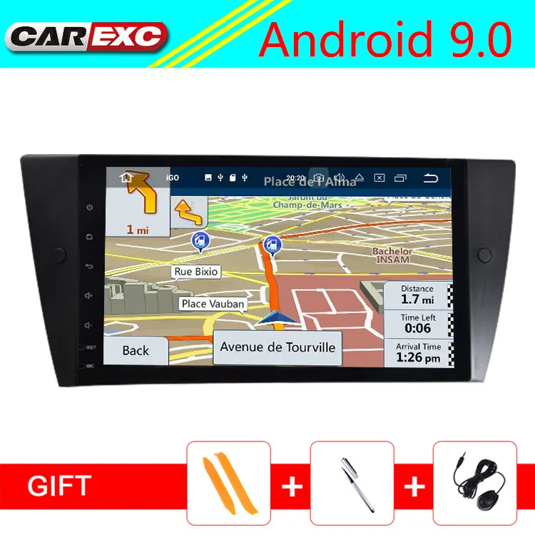 9 дюймов полное касание Android 0 четырехъядерный автомобильный радиоприемник для BMW