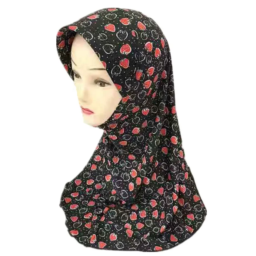 Детский мусульманский хиджаб для девочек исламский шарф в арабском стиле шали с