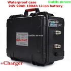 24V 100AH 90Ah солнечной энергии ионно-литиевая аккумуляторная батарея 29,4 V литий-полимерный аккумулятор литий-ионный аккумулятор пакет для велосипеда автомобиля яхта 1800w Байк, способный преодолевать Броды + 10A зарядное устройство