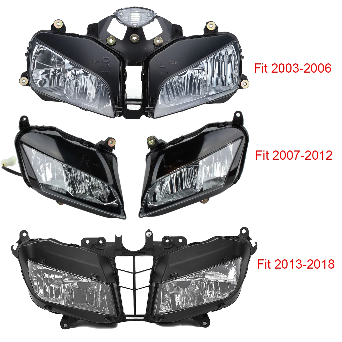 

Мотоциклетная фара в сборе для Honda CBR600RR CBR600 CBR 600 RR 2003-2018 2006 2007 2008 2009 2010 2011 2012