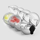 Форма для льда, 4-полость вокруг ледяных шариков, Пластиковая форма для морозильной камеры, льда для виски, полезные инструменты для холодильника для кухни, бара, кофейни