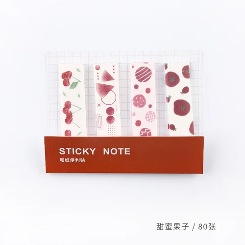 80 шт./компл. Kawaii Post it memo pad фрукты Липкие заметки звездное небо Васи бумажные наклейки декоративные сделай сам стикер s стикер для канцелярских товаров - Цвет: Sweet Fruits
