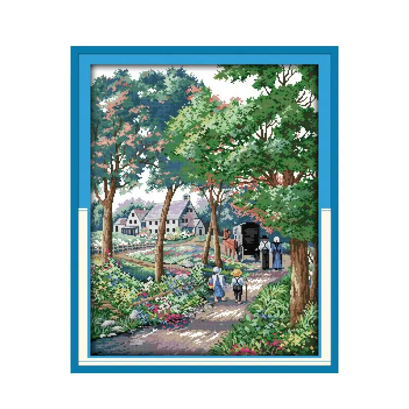 

Outing cross stitch kit aida 14ct 11ct count print canvas cross stitches needlework embroidery DIY handmade