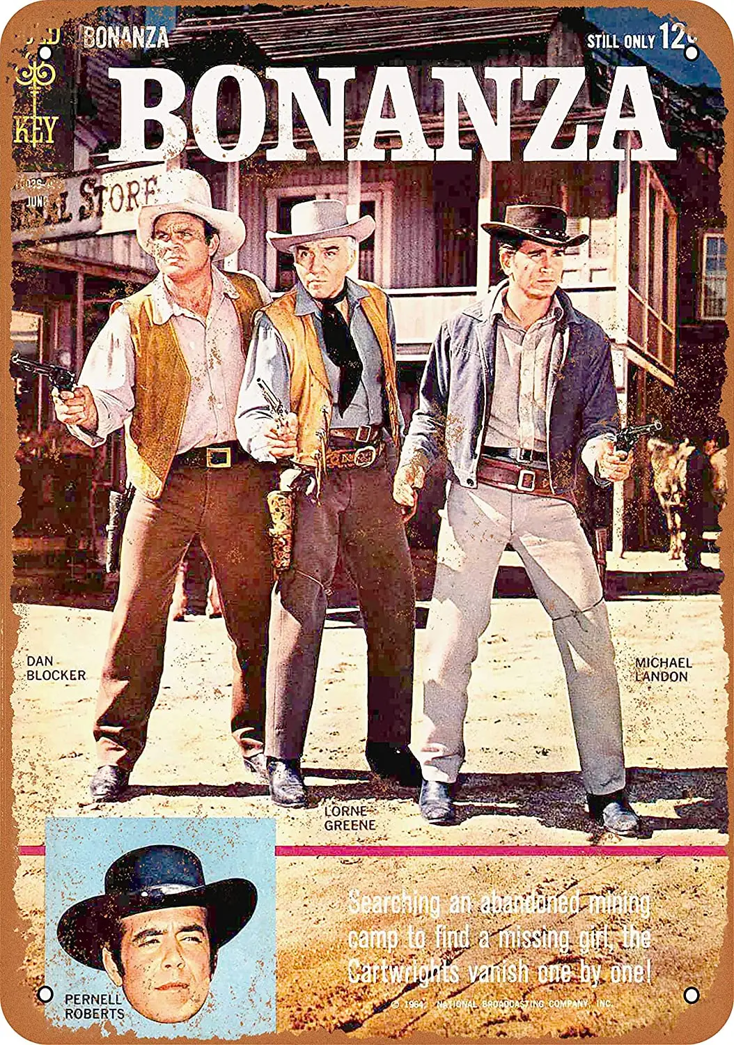 

WallColor 8*12 Metal Sign 1964 Bonanza Comic 2 Vintage Look