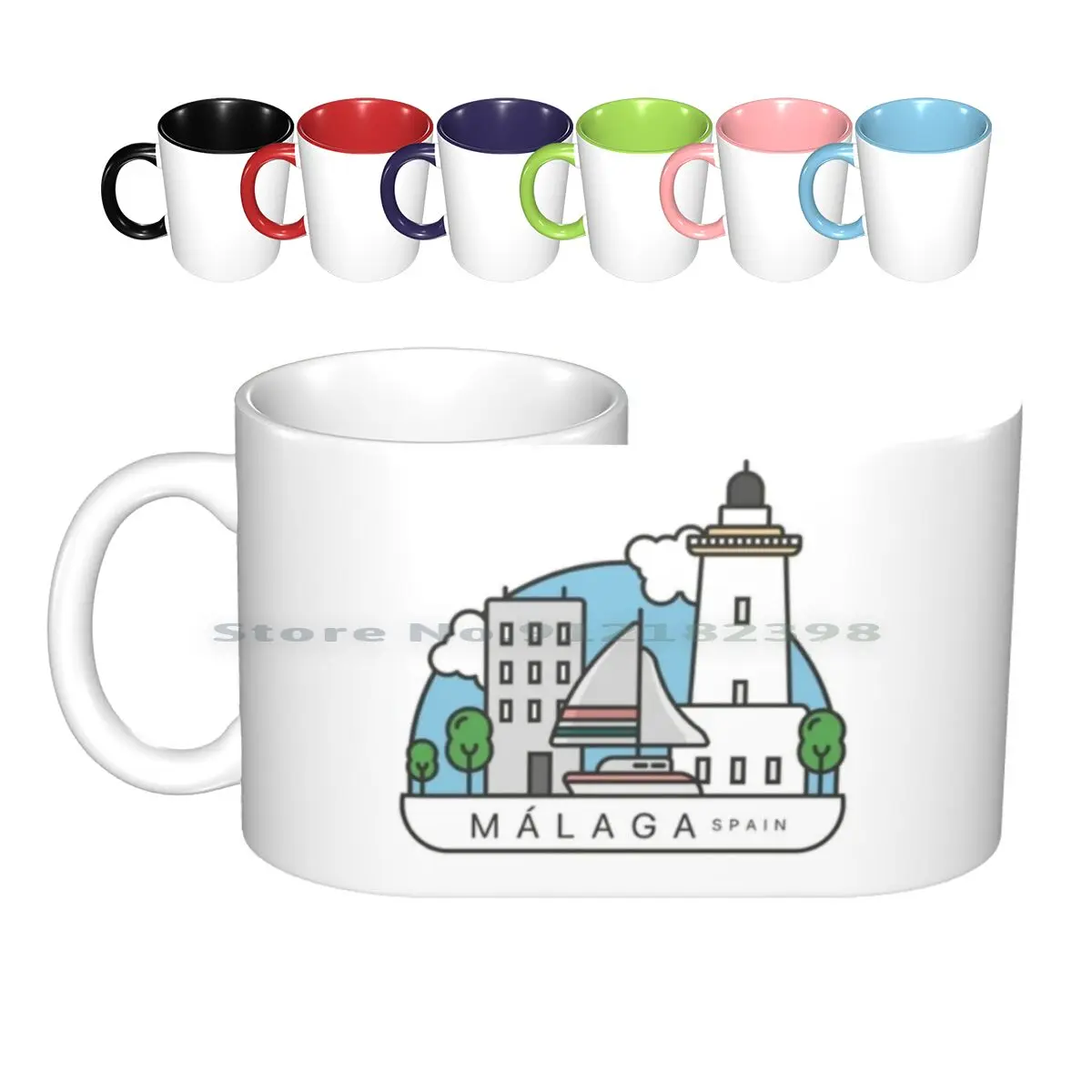 

Это Малага! Керамические кружки, кофейные чашки, кружка для молока, чая, Малага, Испания, дель Соль, хуелин, андалусия, креативный тренд, винта...