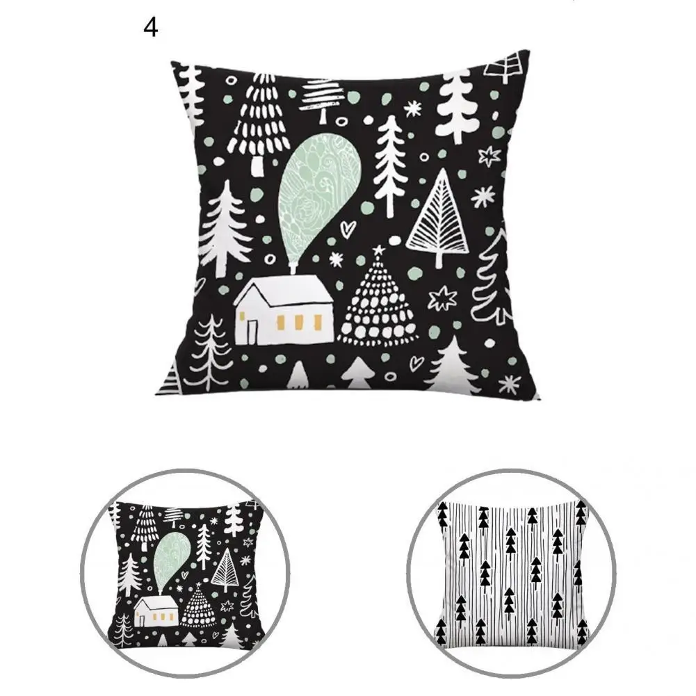 

Модный чехол для подушки изысканное качество изготовления многоразовый квадратный мультяшный Рождественский чехол для подушки