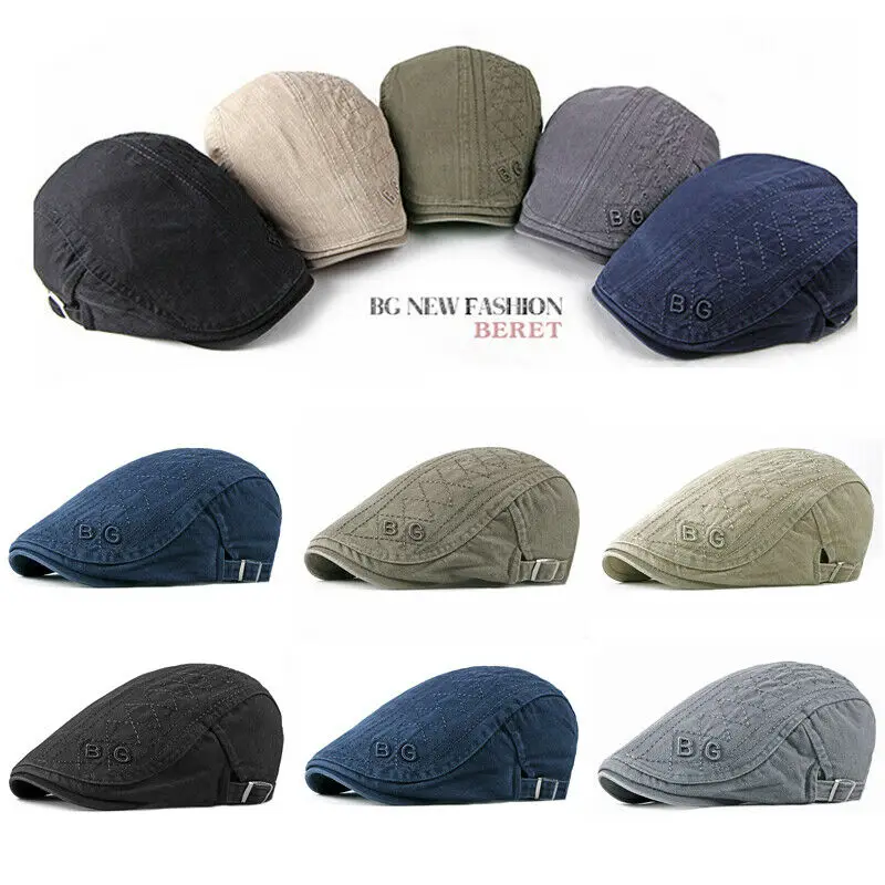Новинка мужская шапка береты кепка для гольфа вождения солнца плоская модные