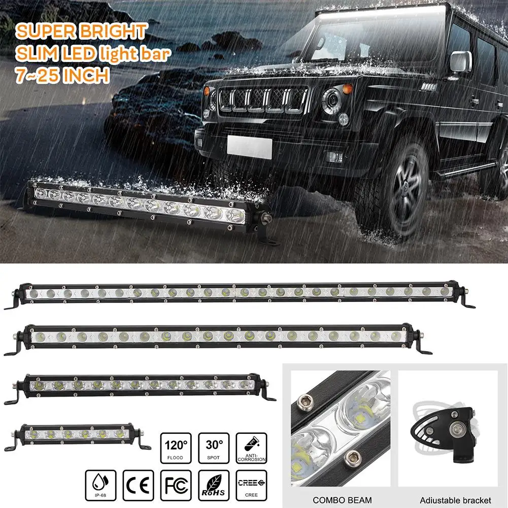 

72w 26Inch Slim LED Work Light Bar Combo Offroad Driving Lamp 6000K Waterproof LED Light Bar Auto Fog Lamp For SUV ATV Car Truck
