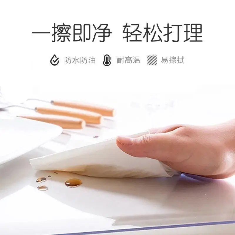 

Soft Glass Protective Mat PVC Tablecloth Waterproof Transparent Table Protective Mat Coffee Table for Living Room Tablecloth