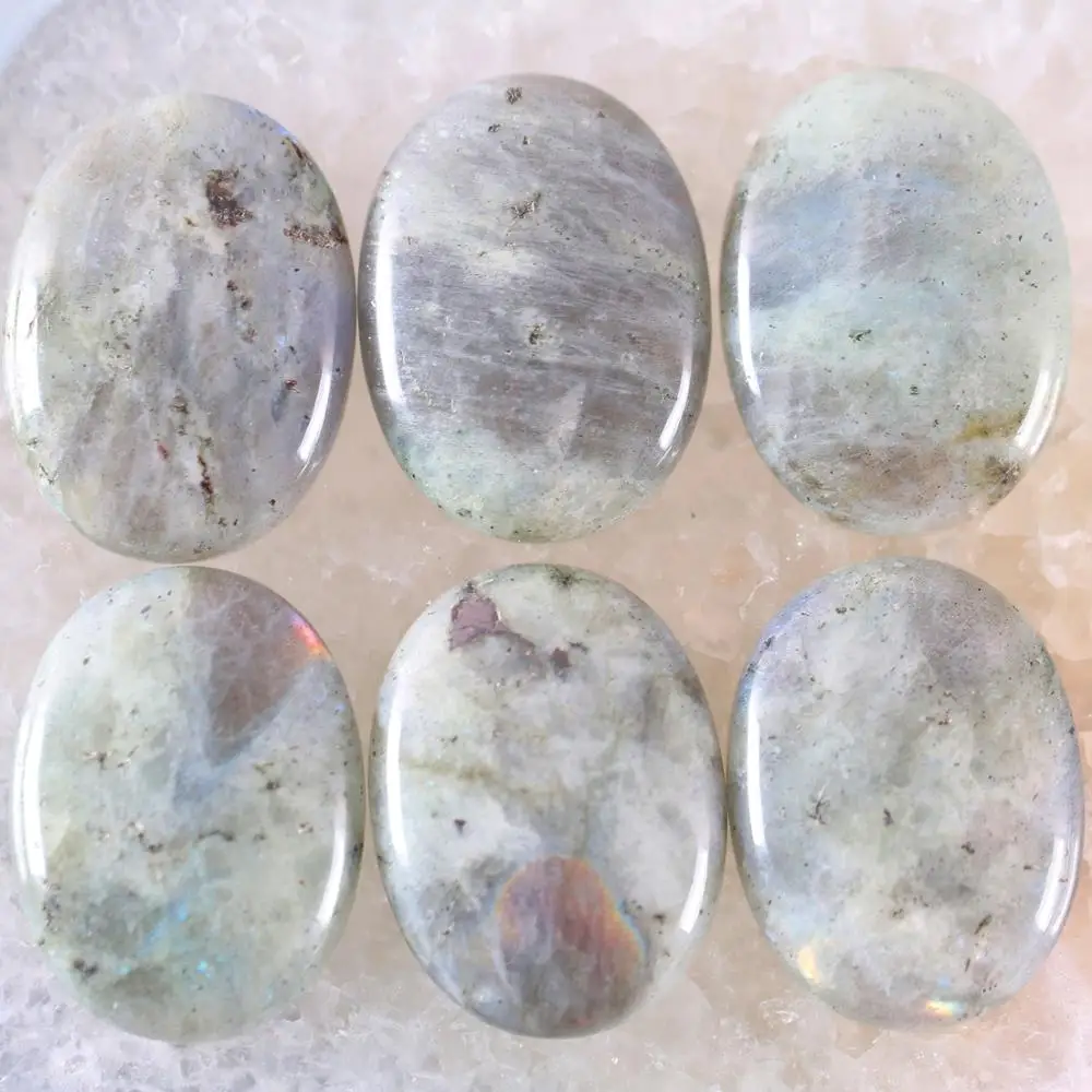 Кабошон кабошон 30x40 мм овальная бусина натуральный драгоценный камень серый Луна