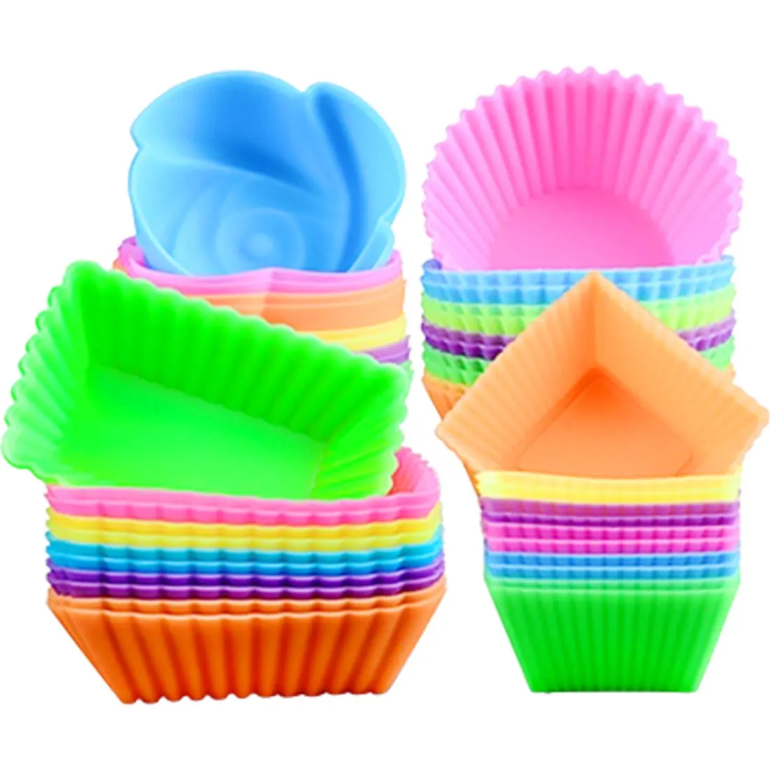 6 шт в форме сердца круглые звезды силиконовая форма для рукоделия торта бумажный