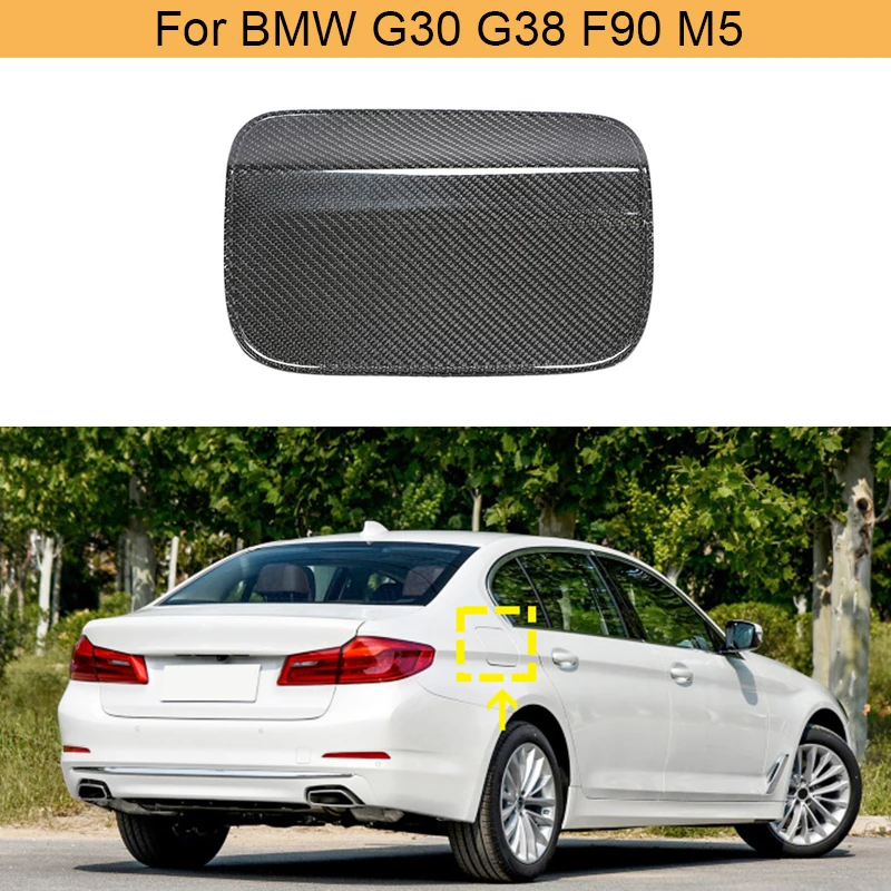 

Carbon Fiber Car Fuel Cap Cover for BMW 5 Series G30 G38 F90 M5 2017 - 2019 Car Gas Oil Tank Trim Cover Accessories