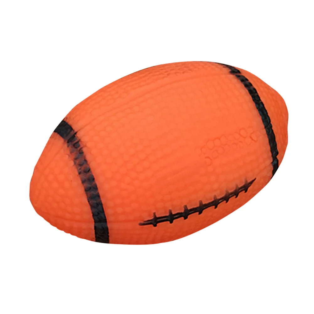 1pc Pet Puppy Chew Bite Rugby Ball Squeaker Squeaky Training Sound Toy Dog Gift | Дом и сад