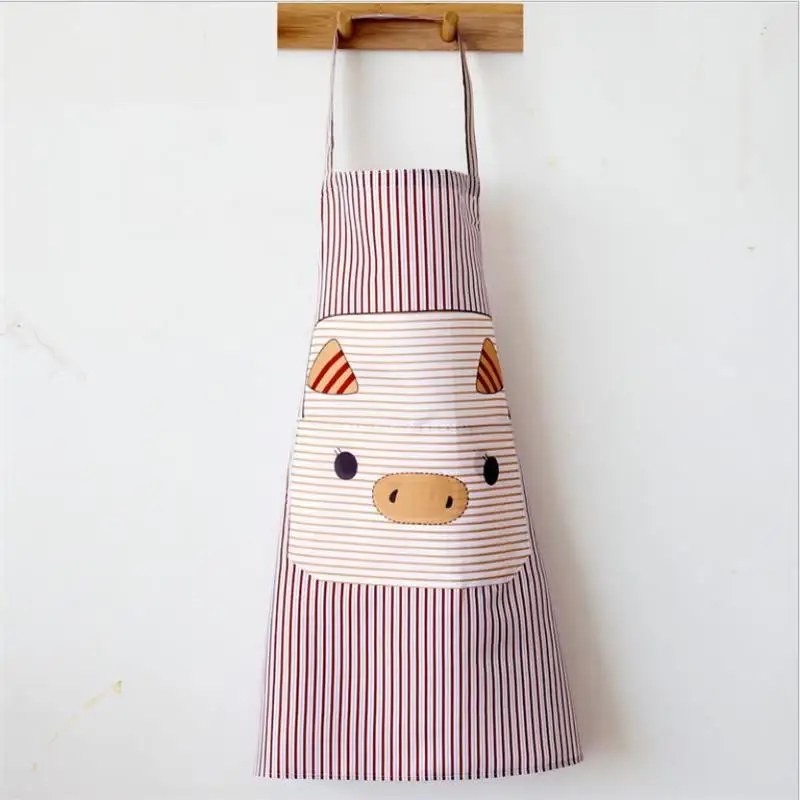 Кухня Водонепроницаемый фартук ткань милый мультфильм свинья живопись без