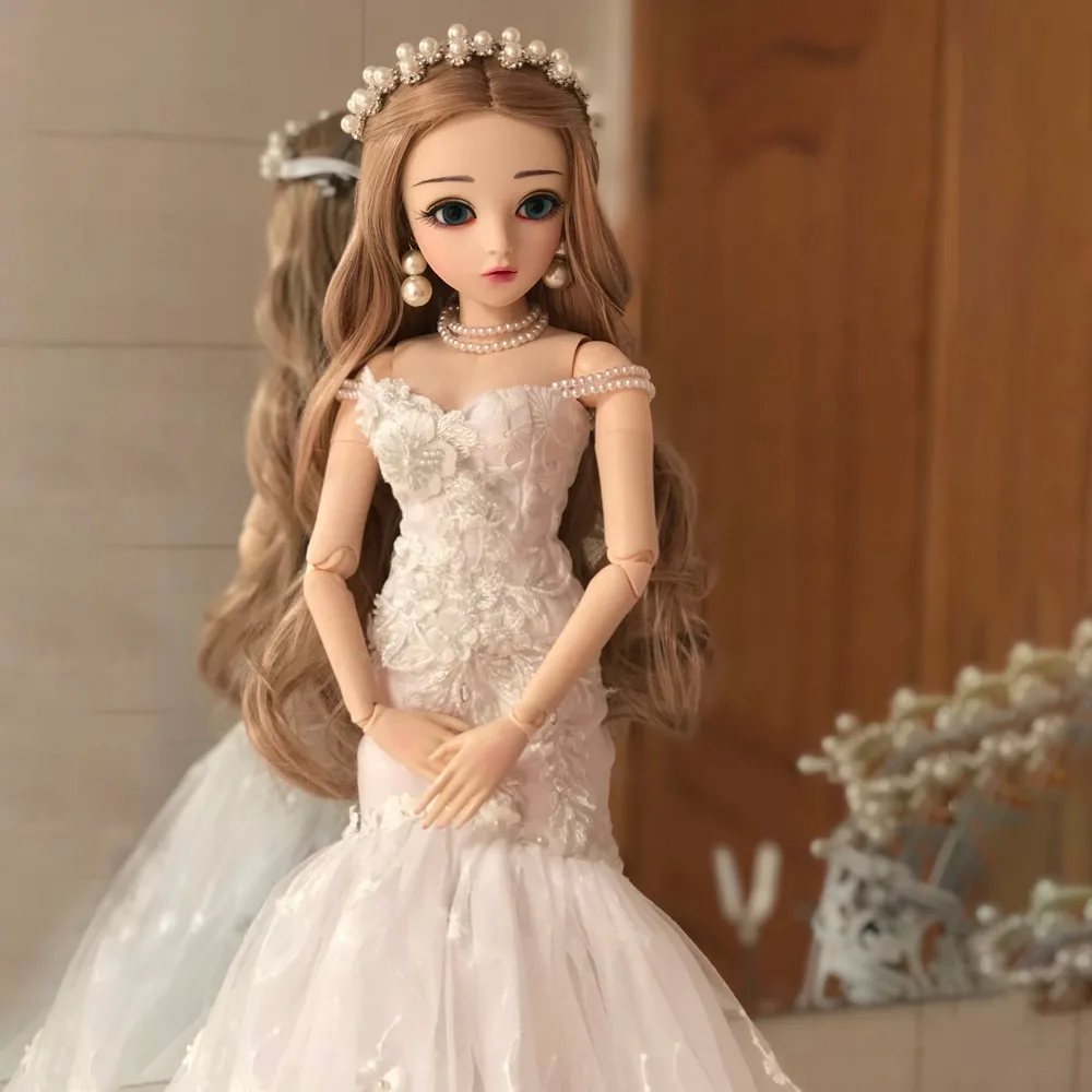 Новое поступление BJD 60 см куклы игрушки высшего качества свадебное платье для 18