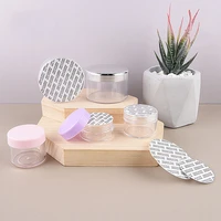 20pcs 10g15g20g30g50g acrylic round clear jars with lids for lip balms creams diy cosmetics samples lip gloss containers set