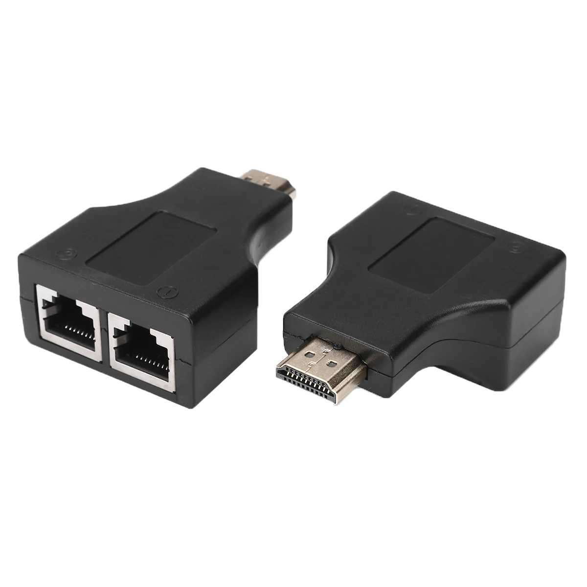 1 пара 1080P HDMI совместимый с двумя портами RJ45 Сетевой удлинитель кабеля по Cat5e/Cat6
