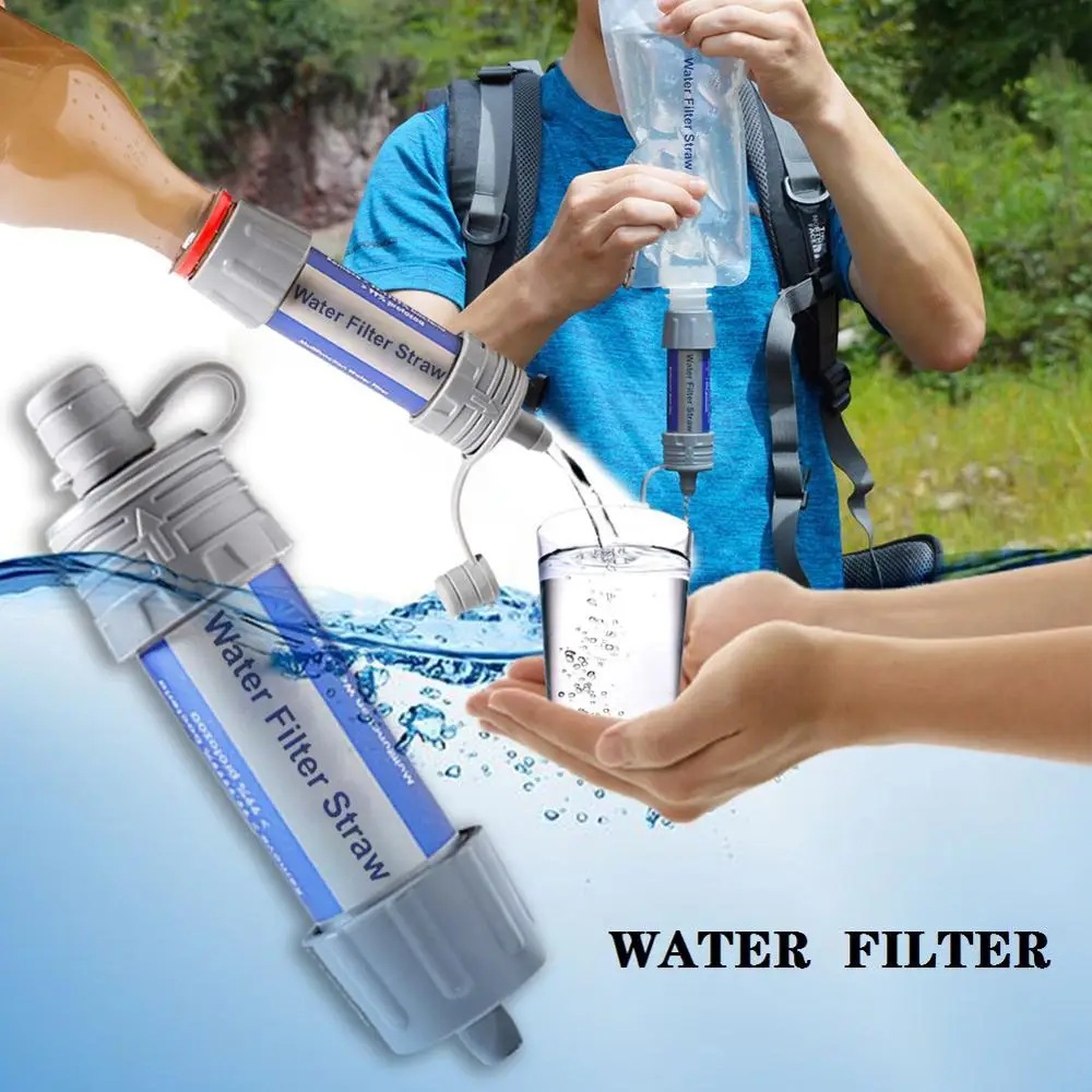 

Outdoor Water Purifier Personal Emergency Water Filter Mini Portable Multiple Filter camping hiking supplies High capacity 2022