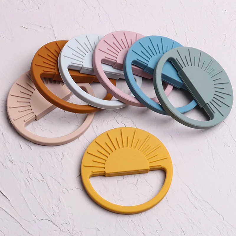 Mordedores de silicona sin BPA, mordedores de silicona comestibles, estilo solar, juguetes para beb&eacute;s, 1 ud.-2