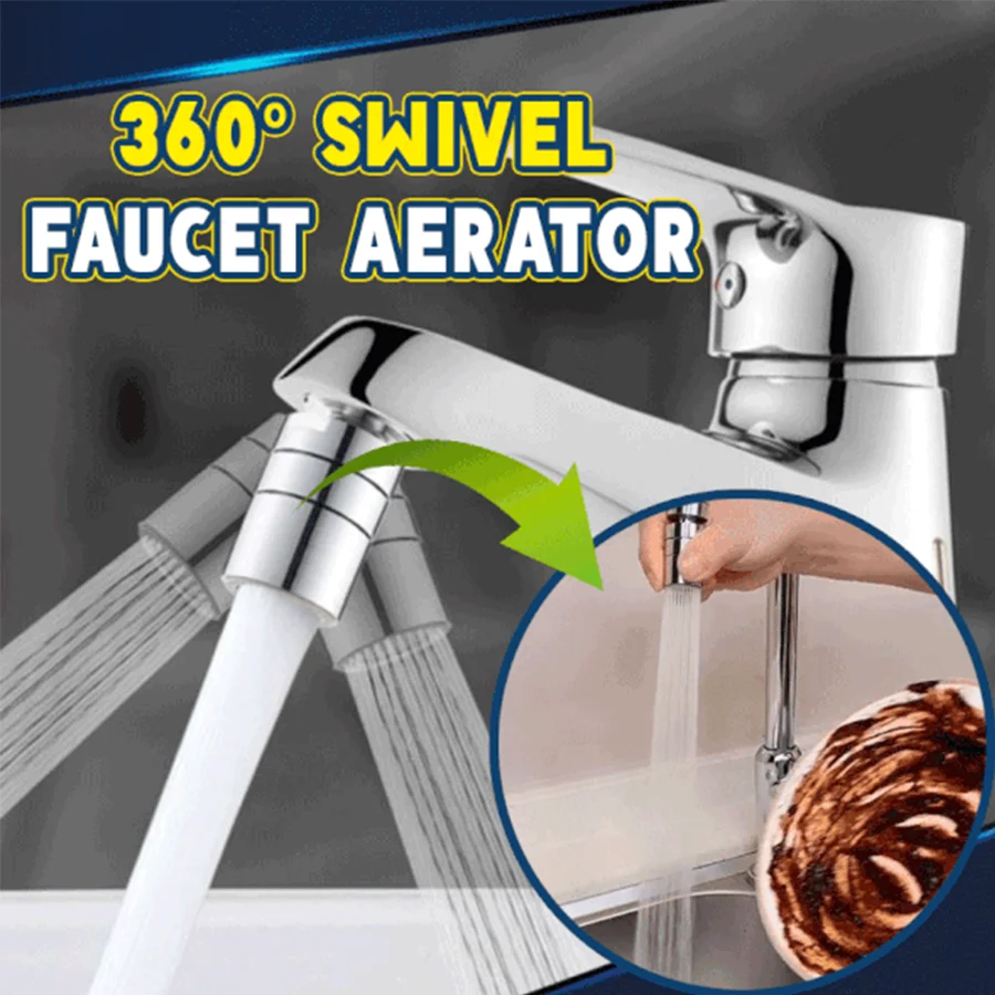 360° Swivel Faucet Aerator Kitchen Sink 360-Degree Sprayer Shower Aerators Brass Water Saving Tap | Спорт и развлечения
