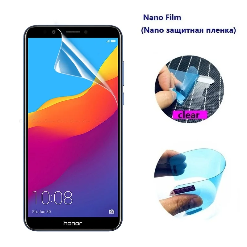 

3Pcs Clear Soft Nano Screen Protector Protective Film For HuaWei Honor 7X 7C 8X 8S 8E 9X 6X 8C 8A 9 Screen Protector (Not Glass)