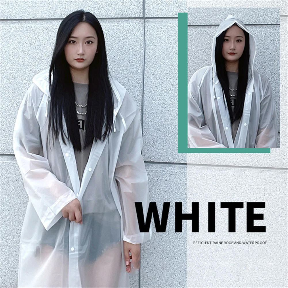 Простой и модный толстый дождевик из ЭВА для взрослых мужчин женщин цветной
