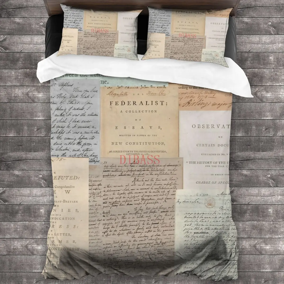 

Коллекция бумаг Александра Гамильтона, мягкая искусственная кожа с 2 наволочками, пододеяльник на молнии