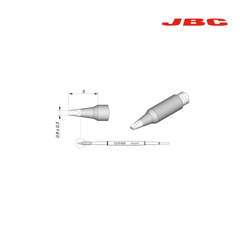 JBC C210-024 Jyrkior JBC Precision C210 наконечник паяльника 210-020 210-001 210-009 конический наконечник оригинальная сварочная насадка для сварочных работ - Цвет: JBC C210-024