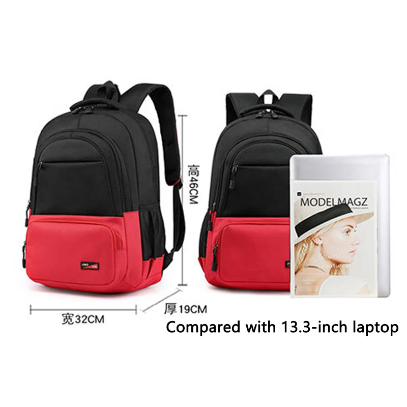 

Panelled Men Backpack for Women School Bags Teenage Boys Girls Student Backpack Nylon Patchwork Bagpack 2021 New