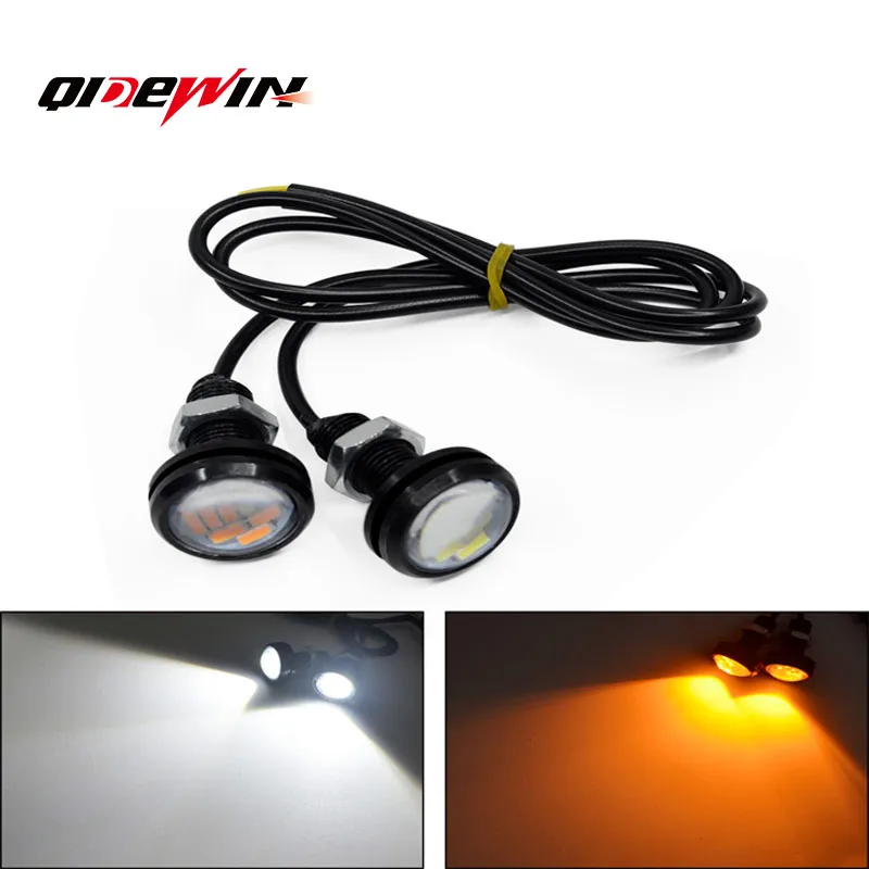 

2Pcs 12SMD 4014 Eagle Eye LED Reverse Backup Light DRL Daytime Running Signal Bulb Fog Lamp for Motorcycle White 12V Car Styling