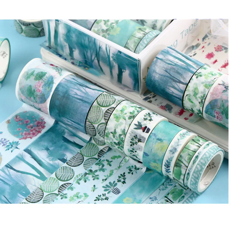 

10 rolls Kawaii Leaves Washi tape Scrapbooking masking tapes for DIY stationary gift decor school stationary supplies