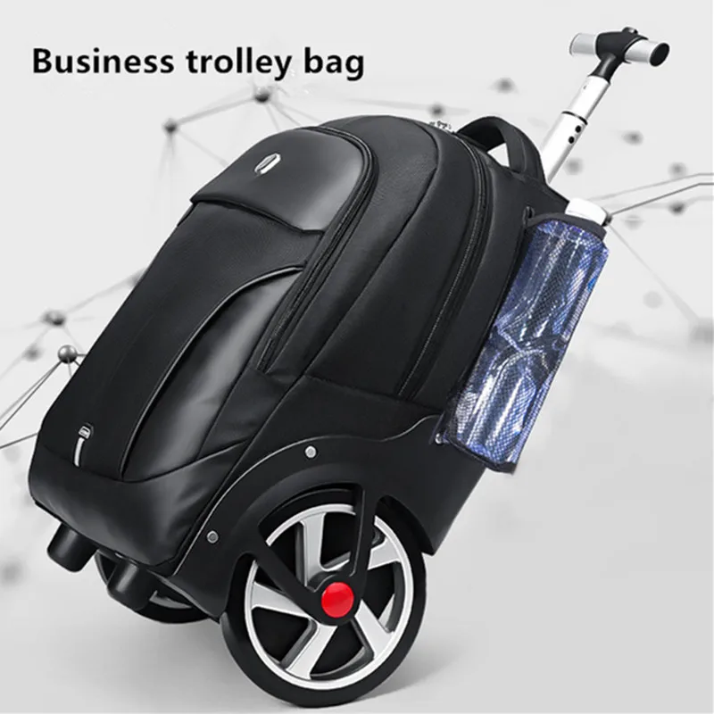 Big Wheels Computer Bag Student Schoolbag Laptop Tablet Storage Bags Travel Handbag Shoulders Luggage