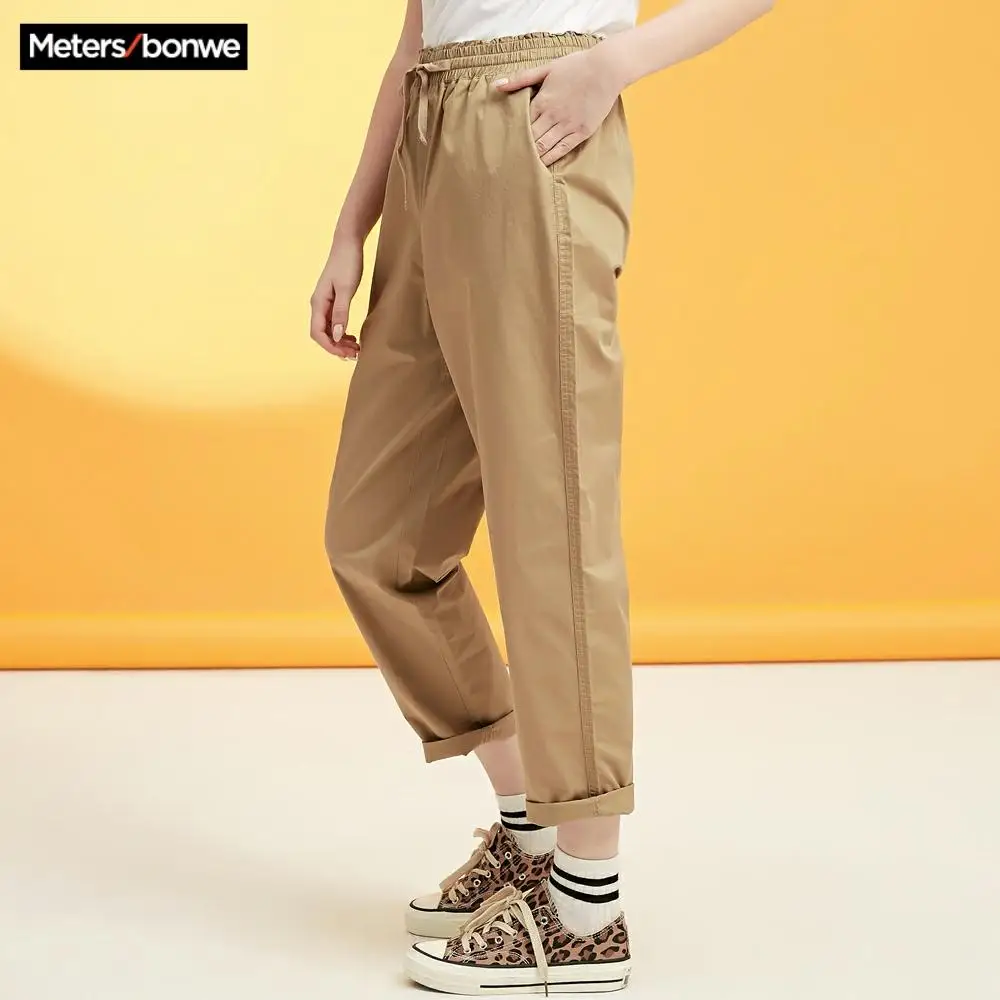 Metersbonwe 2020 New Spring Casual Overalls Pants For Women Trousers Fashion Handsome Loose Beam feet casual pants 753755 | Женская