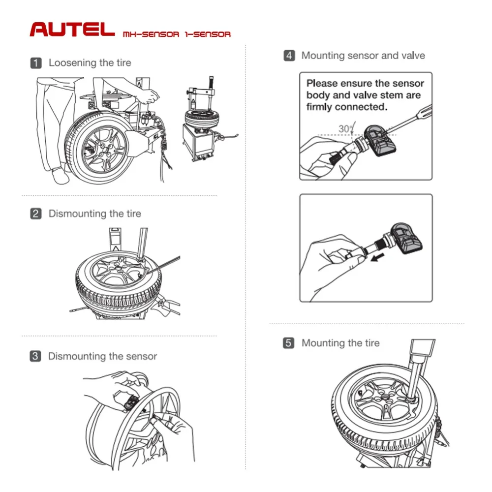 4 шт./лот AUTEL MX сенсор MaxiTPMS сенсор s 433 МГц 315 МГц 2в1 сенсор s двойные частоты Cloneable для авто Tyer сенсор s