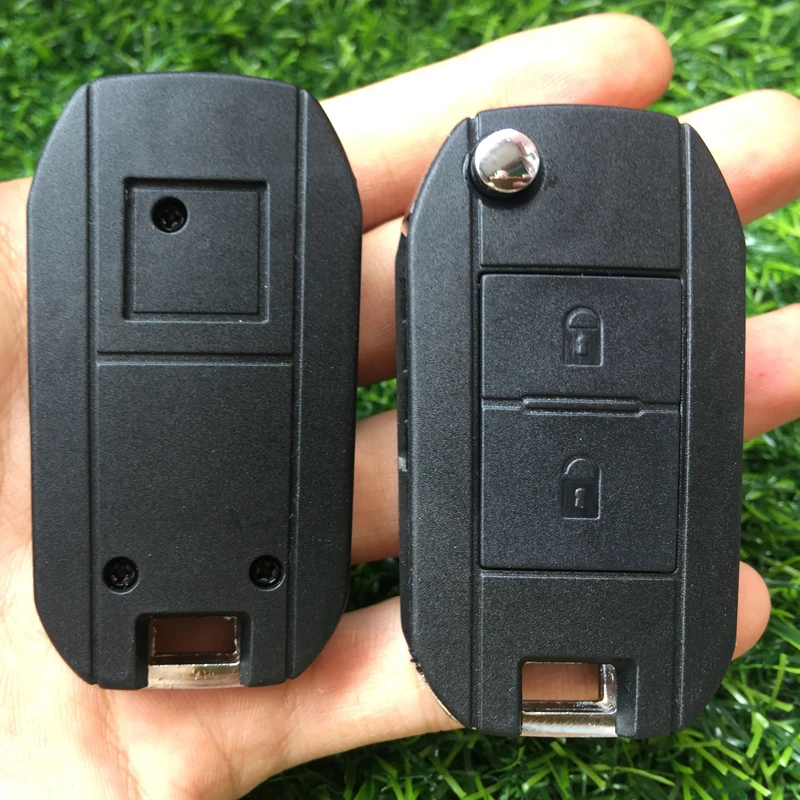 2 кнопки автомобильный флип Корпус ключа для Peugeot 307 206 207 Citroen C1 C3 сменный