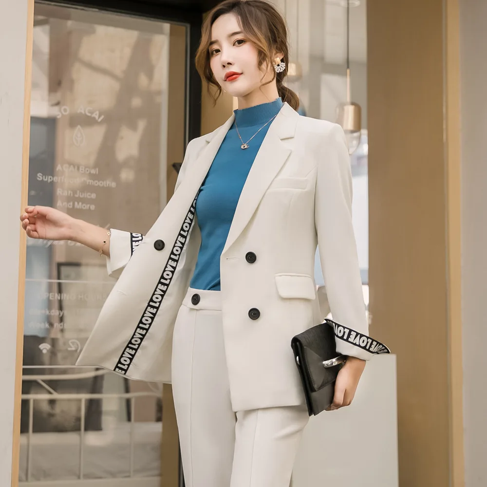 Женский брючный костюм из 2 предметов Модный комплект женский новый модный