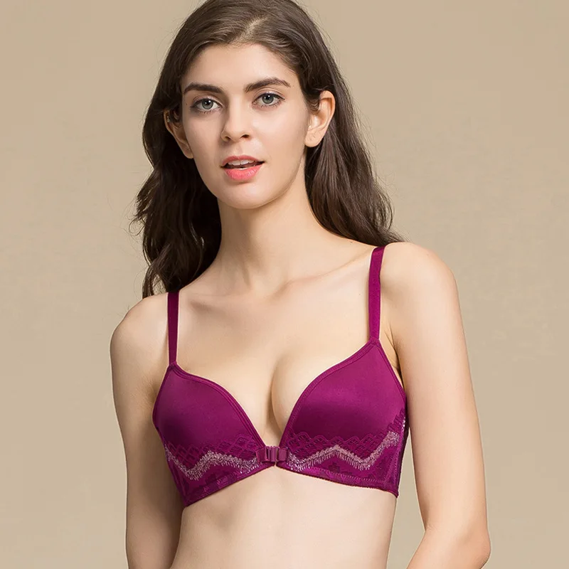 New Silk Women Bras Deep V Front Button Bra Gathering Glossy Sexy Underwear Side Closing Women Brallete 1049
New Silk Women Bras Deep V Front Button Bra Gathering Glossy Sexy Underwear Side Closing Women Brallete 1049
