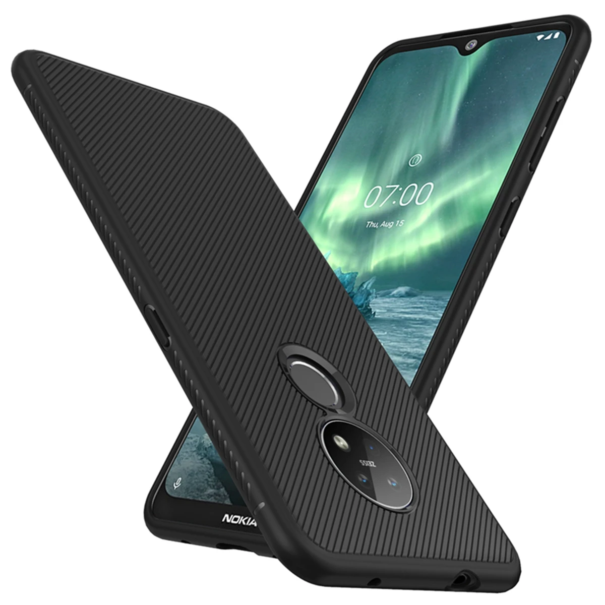 Для Nokia 7,2 6,2 чехол силиконовый тонкий нескользящий текстура углеродное волокно мягкий ТПУ задняя крышка для Nokia 7,2 чехол противоударный